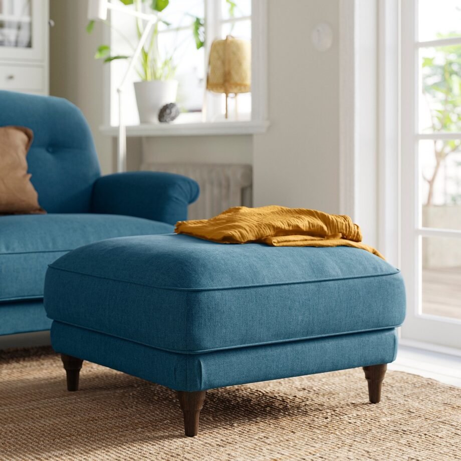 FootEase 9 – Footstool, Tallmyra blue/brown