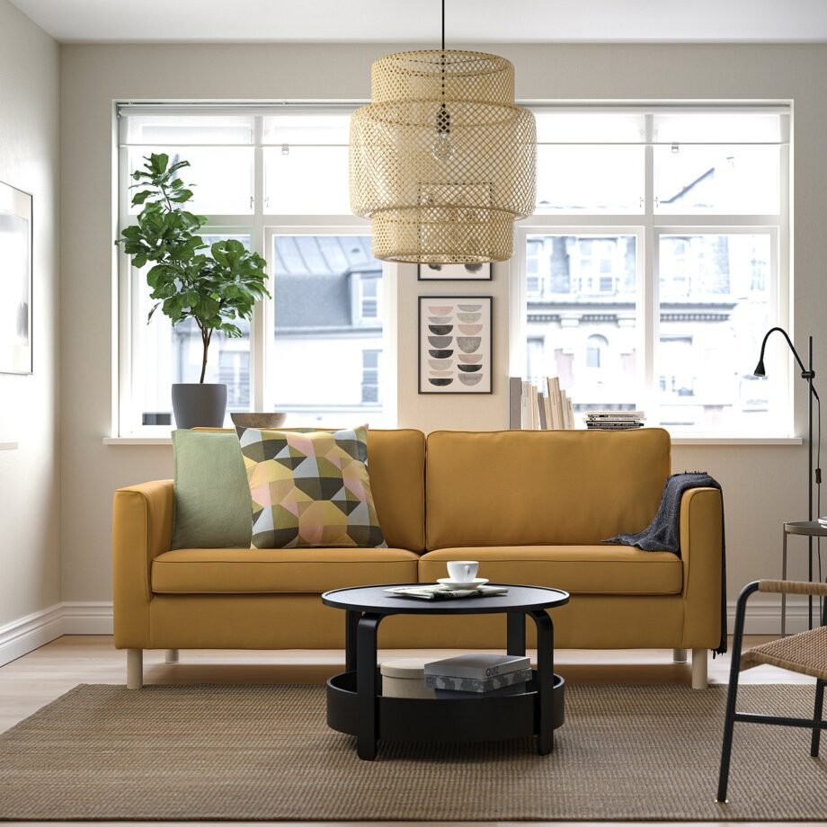 SofaNova 3 - 3-seat sofa, Vissle yellow-brown