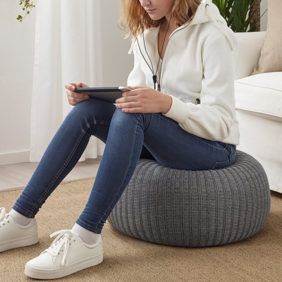 PuffSoft 1 – Pouffe, grey, 56 cm